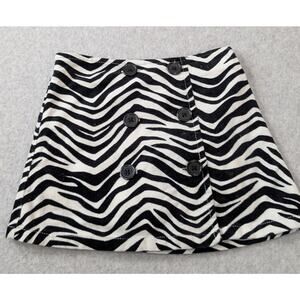 Gymboree Girls Skirt Skort Size 4 Zebra Animal Print 100% Cotton Built in Shorts